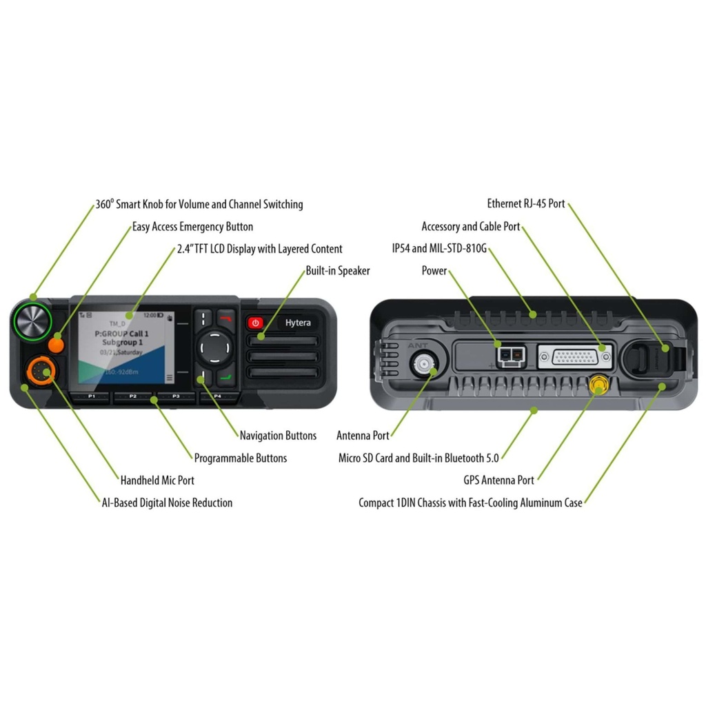 Hytera HM782 VHF DMR Mobile Radio with Bluetooth and GPS (MSRP $1,188)