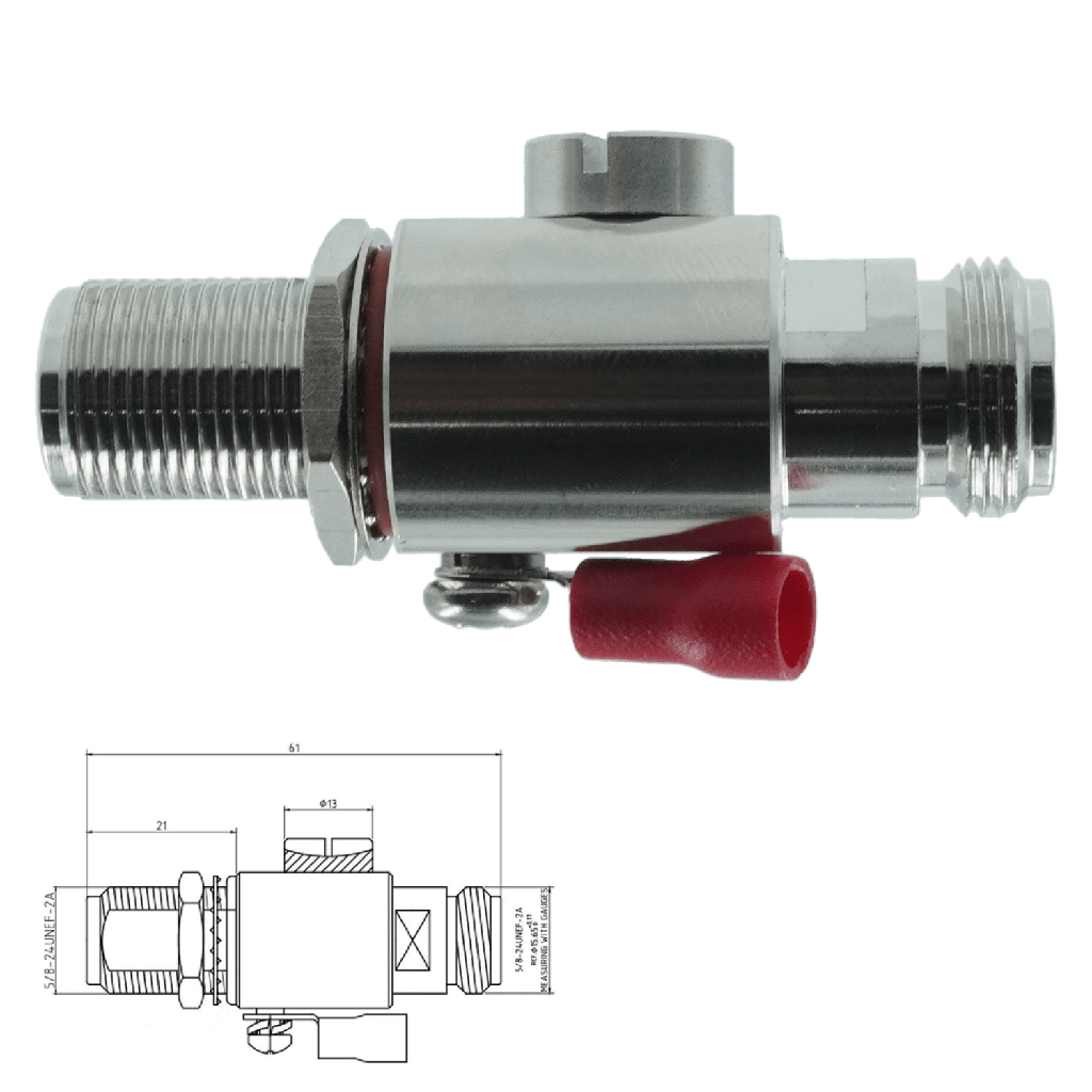 CWS Antenna Coaxial Lightning Surge Protector NF/NF