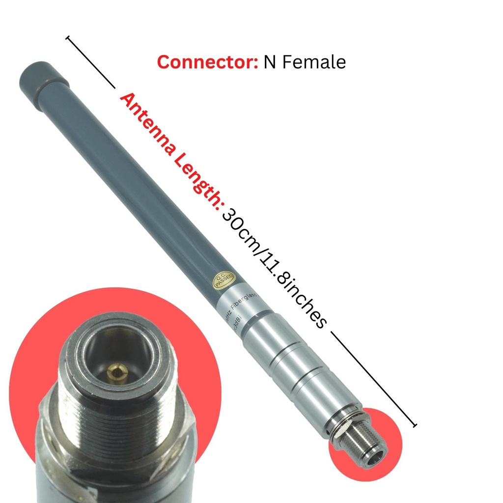 3 dBi Helium Hotspot Fiberglass Antenna (N Female Connector)