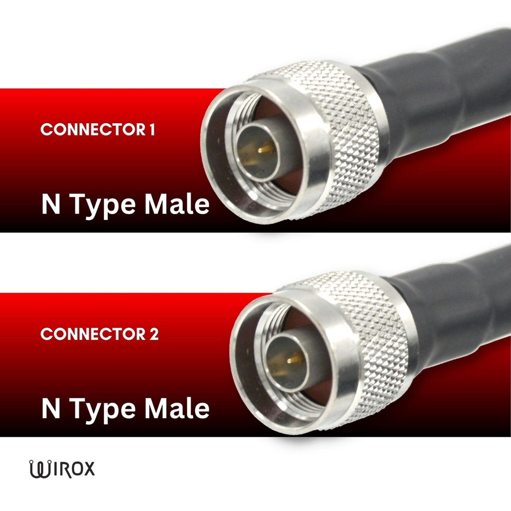 Wirox 30m/100ft (N Male/N Male) LMR400 Equivalent Coax Cable