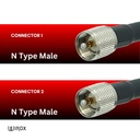 Wirox 9m/30ft (UHF Male/UHF Male) LMR400 Equivalent Coax Cable