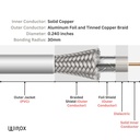 6m/20ft LMR240 Equivalent Low Loss Coaxial Cable (N Male/SMA Male)