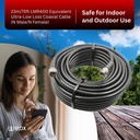 Wirox 23m/75ft (N Male/N Female) LMR400 Equivalent Low Loss Coaxial Cable