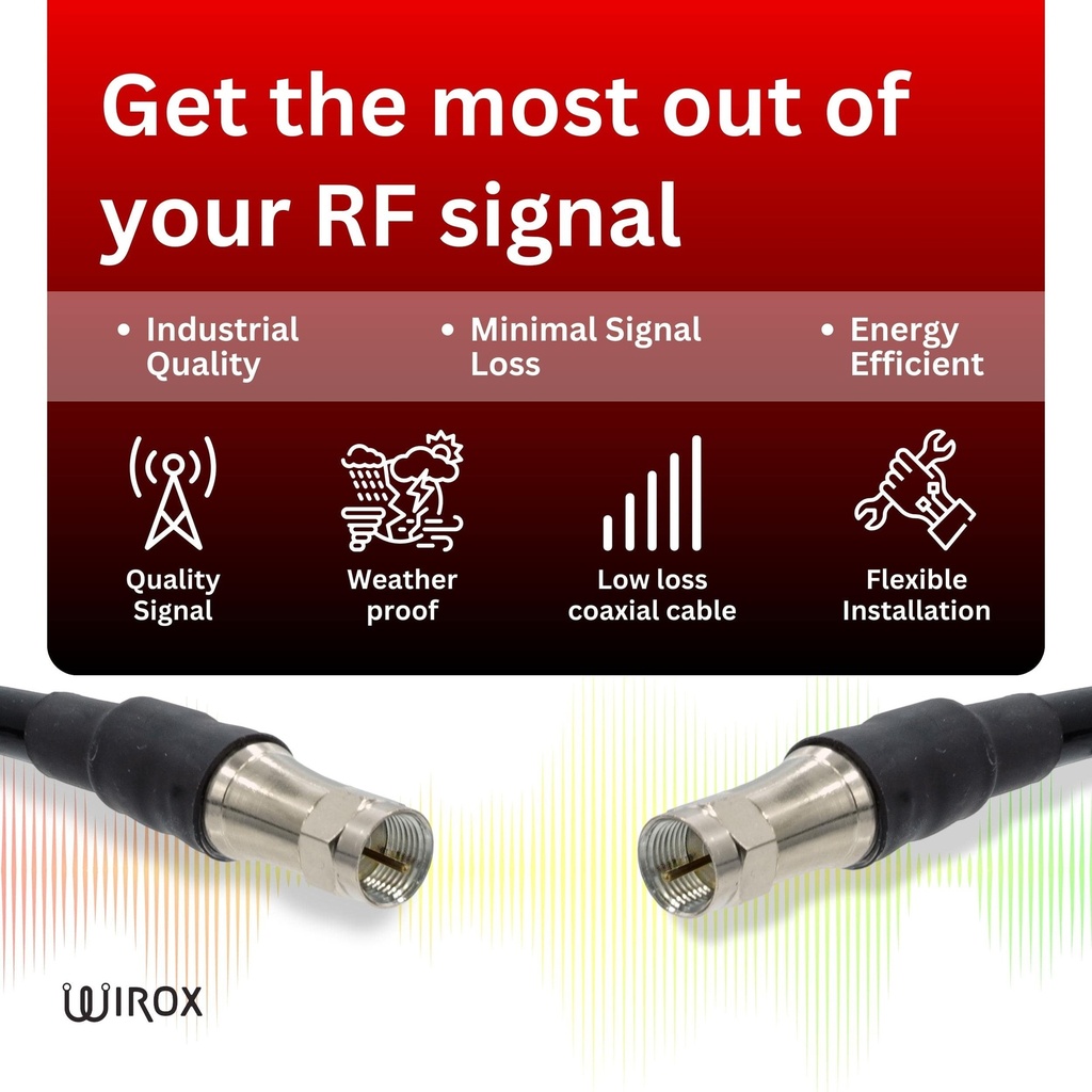 Wirox 30m/100ft (F Male/F Male) RG11 Coax Cable