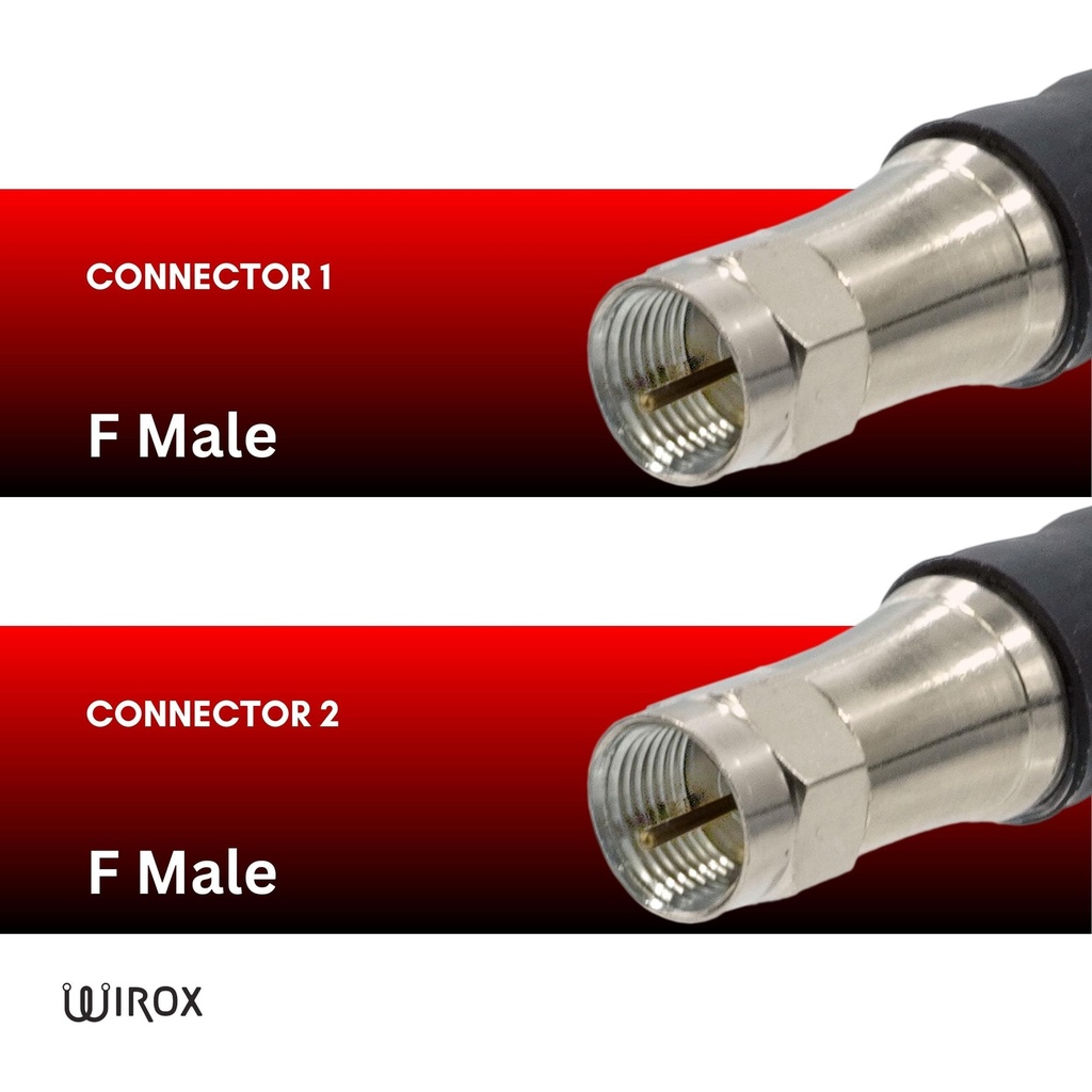 Wirox 23m/75ft (F Male/F Male) RG11 Coax Cable