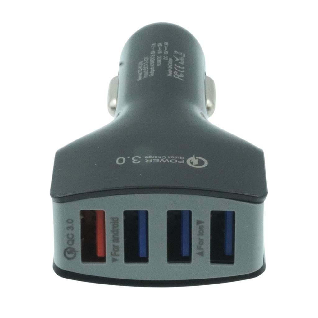 Wirox 4-Port USB Car Charger - Cig. Plug