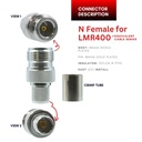 N Female EZ Connector - LMR400