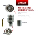 N Female Connector - LMR400