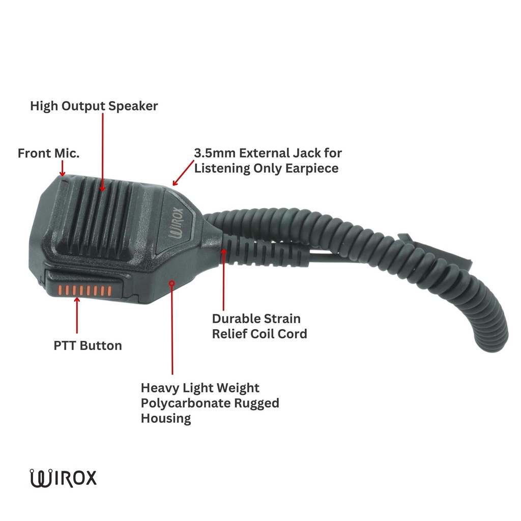Wirox IP67 Inrico Universal Speaker Microphone