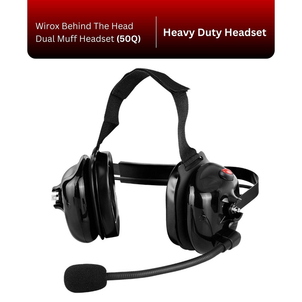 Wirox Behind The Head Dual Muff Headset