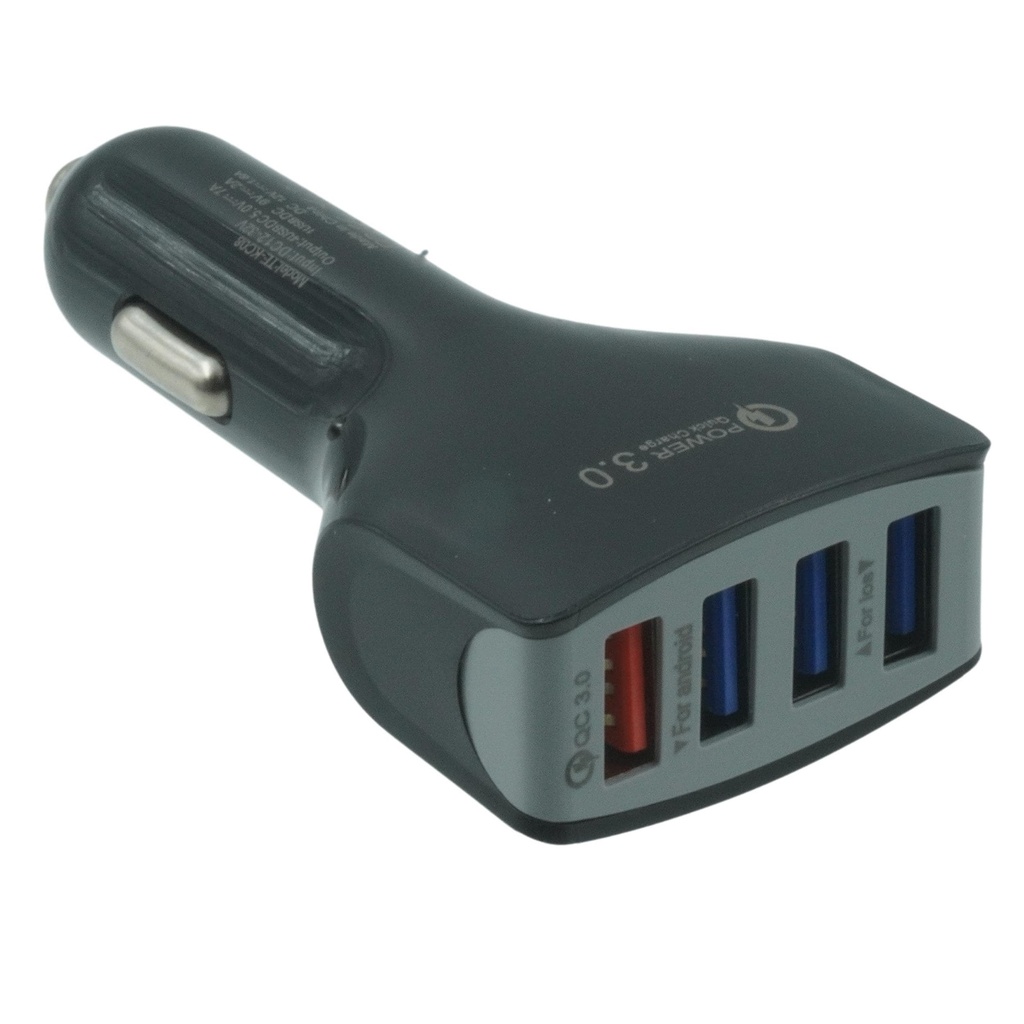 Wirox 4-Port USB Car Charger Cigarette Plug