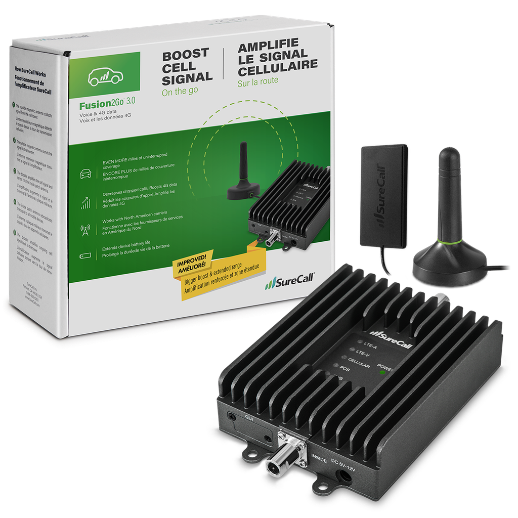 SureCall Fusion2Go 3.0 5 Band Mobile Wireless Cellular Booster