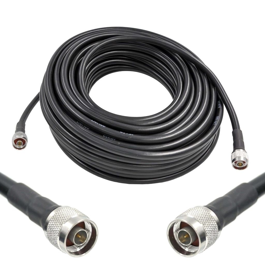 30m/100ft LMR400 Equivalent Low Loss Coaxial Cable (N Male/N Male)