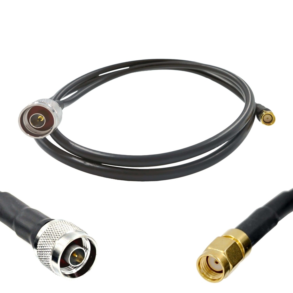 1.2m/4ft LMR240 Equivalent Low Loss Coaxial Cable (N Male/RP SMA Male)