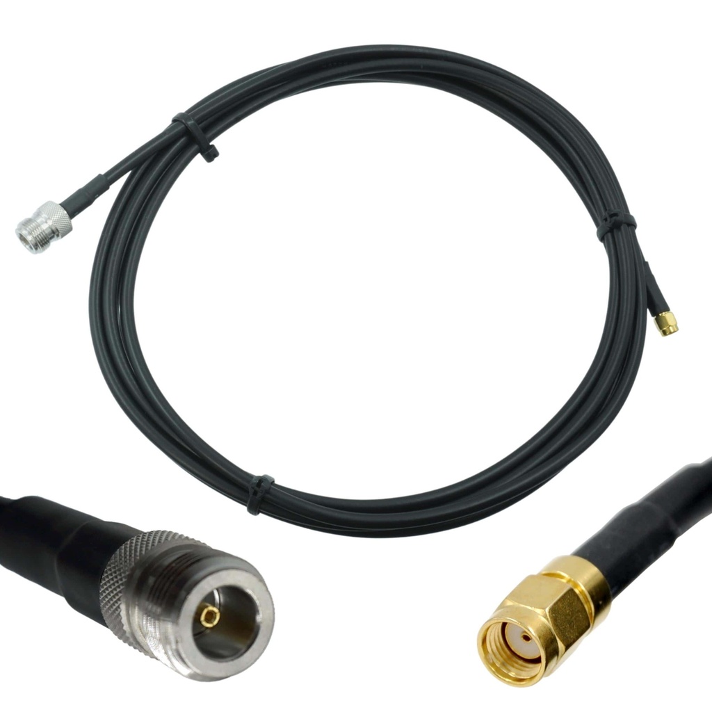Wirox 3.8m/12ft (N Female/RP SMA Male) LMR240 Equivalent Coax Cable