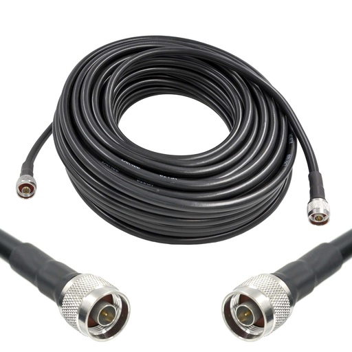 [100FNMNM] 30m/100ft (N Male/N Male) LMR400 Equivalent Low Loss Coaxial Cable
