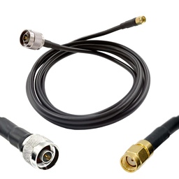 [6TNMRSM] 2m/6.5ft LMR240 Equivalent Low Loss Coaxial Cable (N Male/RP SMA Male)