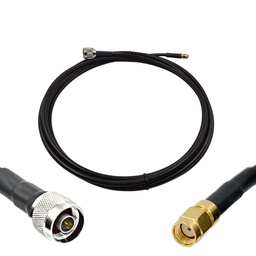 [12TNMRSM] 3.8m/12ft LMR240 Equivalent Low Loss Coaxial Cable (N Male/RP SMA Male)