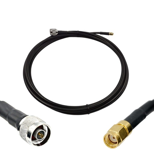 [WRX-3.8-NMRPSM-240] Wirox 3.8m/12ft (N Male/RP SMA Male) LMR240 Equivalent Coax Cable