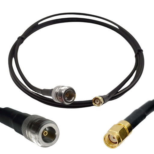 [WRX-2-L240-NFRPM] Wirox 2m/6.5ft (N Female/RP SMA Male) LMR240 Equivalent Low Loss Coaxial Cable