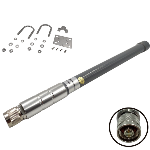 [HANT3NM] Heliumtech 3 dBi LoRaWAN Helium 900 MHz Fiberglass Antenna (N Male Connector)