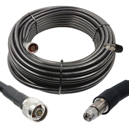 [WRX-23-L400-NMRPM] Wirox 23m/75ft (N Male/RP SMA Male) LMR400 Equivalent Low Loss Coaxial Cable